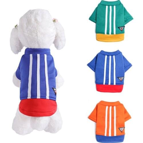 Stripe Pet Dog Hoodie Coat Winter Dog Clothes for Small Dogs Cats Puppy Suit Chihuahua Yorkies Sweatshirt Dogs Pets Clothing
