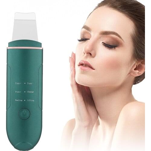 Face Skin Scrubber Ultrasonic Ion Deep Facial Cleansing EMS Vibrator Massage Machine Remove Blackhead Wrinkle Pore Clean