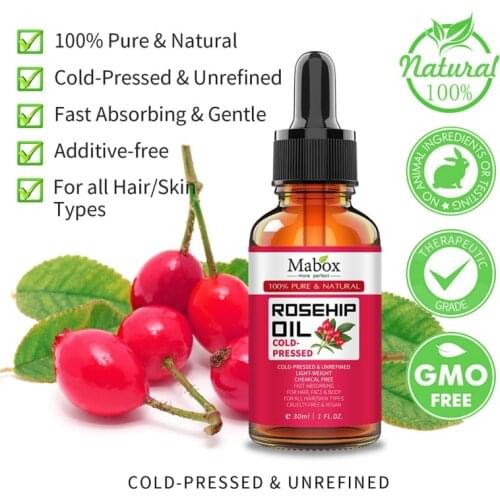 30ml Rosehip Anti Moisturizer Ageing & Anti Wrinkle Massage Serum Natural Pure Skin Serum Hydrating Restoring Essential Oil