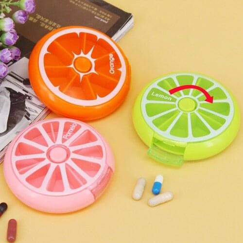 Weekly Rotating Pill Box Case Splitter Tablet Storage Organizer Medicine 7 Day Pill Container For Travel
