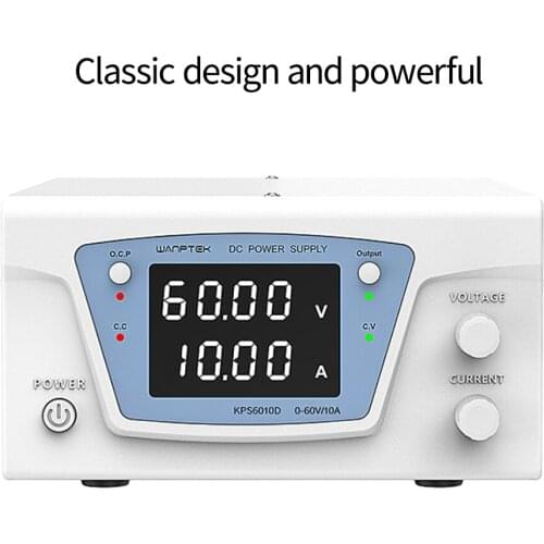 KPS6010D High Precision Adjustable Digital DC Power Supply 60V/10A for Scientific Research Laboratory Switch DC Power Supply