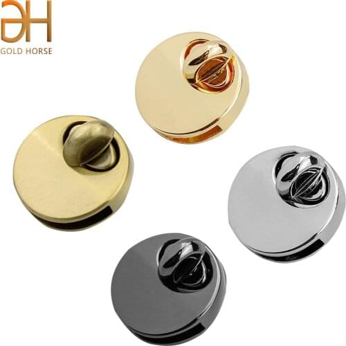 2.1CM Round Metal Turn Lock Replacement Twist Clasp Hardware For Ladies Handbag Purse Bag Accessories