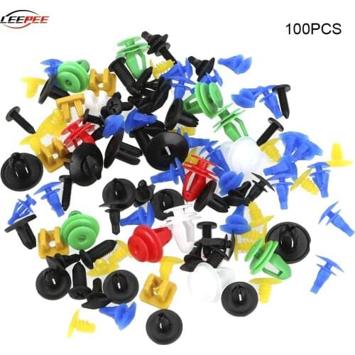 50/100pcs Car Fasteners Mixed Bumper Clips Fender Liner Retainer Rivet Door Panel Truck Trailer 4x4 Auto Accessories Interior