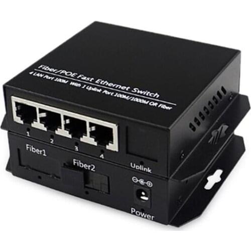 10/100base 1.25G SC Netlink 20Km Optical transceiver media converter Simplex mode Optic 4port RJ45 20KM Fiber Optic Transceiver