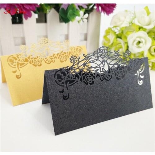 10pcs Hollow out Luxury Table Name Place Cards place name card Wedding Christmas Birthday Party Invite Cards Table Decoration 8z