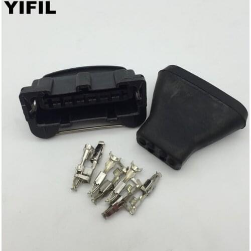 10pcs/lot 7 Pin/Way Female Connector Plug With Rubber Boot For Bosch Tyco/AMP Junior Power Timer(JPT) Ignition Module