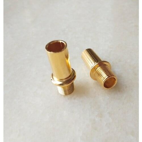 10pieces/lot gold M10 single head hollow tube male thread can be connect to G4 Lamp Base Light accessories