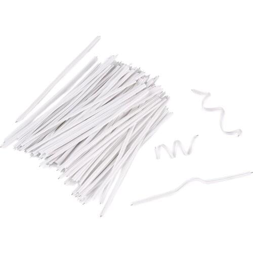 100pcs PE Plastic Nose Wire/bar For DIY MASK White with Galvanized Iron Single Core Inside 100x3mm