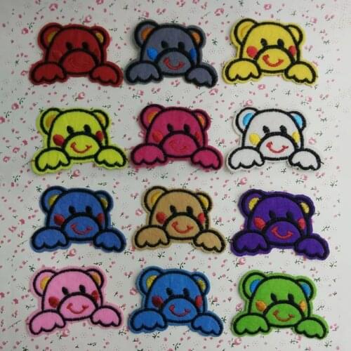 120pcs/lot Embroidery Patches Kids Clothing Decoration Accessories Cute Animals Dog Puppy Diy Iron Heat Transfer Applique