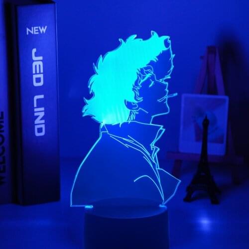 3d Lamp Anime Cowboy Bebop Spike Spiegel LED Night Light for Kid Room Deco Birthday Gift Manga Cowboy Bebop Lamp Spike Spiegel