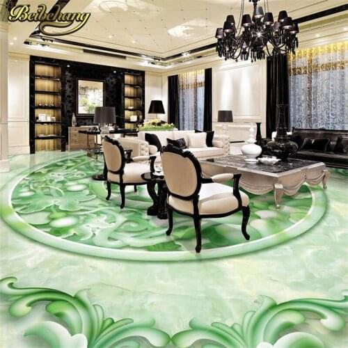 Beibehang Custom Green jade carving Papel De Parede 3D wallpaper for Living Room Bathroom Mural Floor Wall paper wall paper