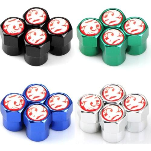 4pcs auto accessories Aluminum Valve Caps Car Wheel Tires Valves Tyre Stem Air Caps For Vauxhall VXR Astra Tigra Zafira Vectra