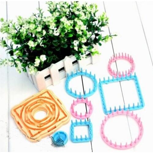 9Pcs Hand Knitting Loom Flower Daisy Pattern Flower Daisy Pattern Maker Wool Yarn Needle Hobby Loom Machine Sewing Tools Color