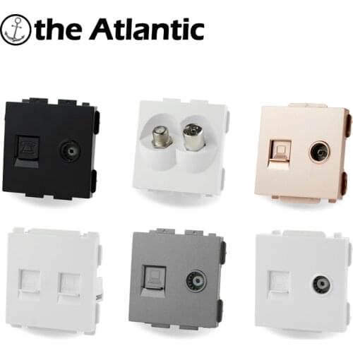 S Series- Antenna Satellite TV Internet Telephone Jack RJ45 RJ11 CAT5e CAT3 Outlet Socket Function Module DIY Part