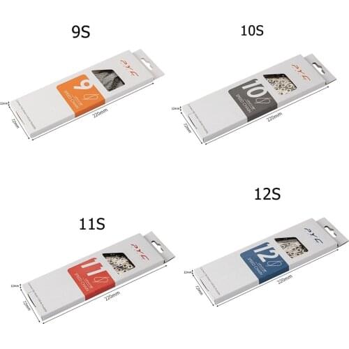 P1203 NP/GY*126L/126L PYC Bicycle Chain 9 10 11 12 Speed Ultralight Mountain Bike Variable Speed Chain Cycling Accessories