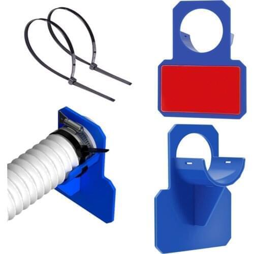 Swimming Pool Pipe Holder Mount Supports Pipes 30-38mm Fits Intex Bestway Above Ground 32mm 38mm Hose Outlet With Cable Tie