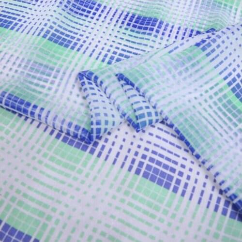 1 Meter Geometery 12mm Printed Silk Georgette Fabric Thin Transparent Dress Silk Scarf Hanfu Fabric