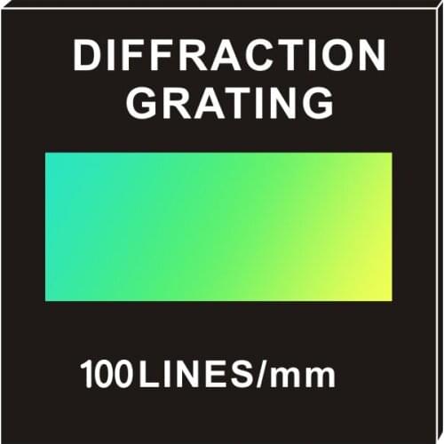 Holographic diffraction grating 100 lines 1mm teaching instruments teaching demonstration physical optics transmission