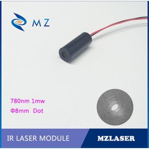 IR laser module 8mm 780nm 1mw dot laser module Infrared laser positioning Class II Safety laser module