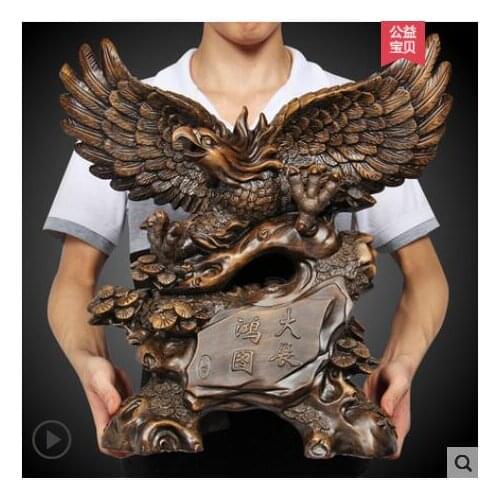 Grand exhibition of eagle Chinese decoration owl office desktop Bird creativity Owl Eagle animal home decoration crafts statue