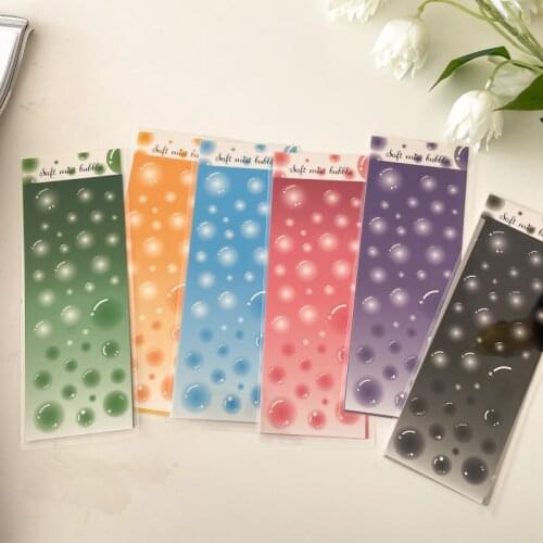 Cute Bubble Laser Decorative Stickers Kawaii Scrapbooking DIY Album Diary Collage Material School Supplies Stationery Sticker