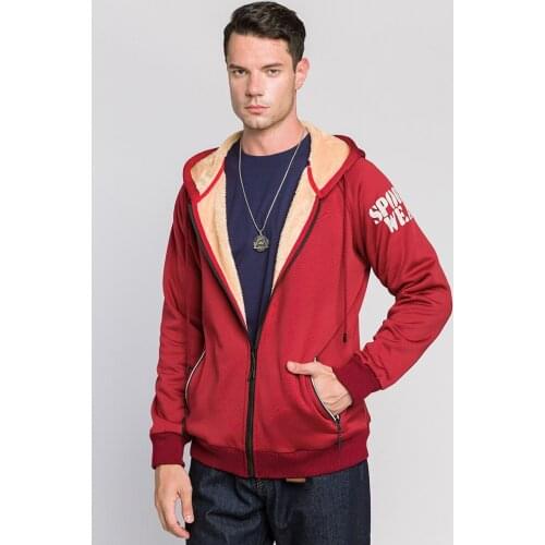 Mens Pullover Winter Workout Fleece Hoodie Jackets Full Zip Wool Warm Thick Coats