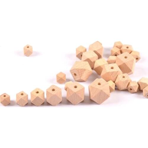 Unfinished Beech Wooden Octagon Beads Natural Wood Bead Jewelry Making Handmade For DIY Jewelry 10/12/14/16/18/20mm