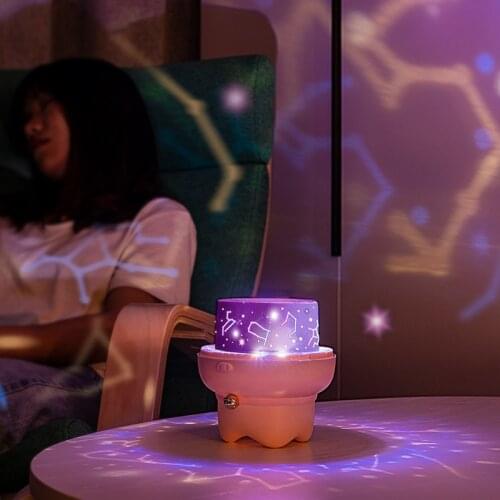 New LED rotating projection cute pet light romantic, projection night light for childrens bluetooth speakers
