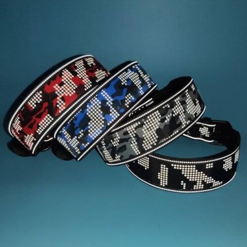 Dog Camouflage Collar With Buckle Adjustable Reflective For Small Medium Large Dogs Pitbull Pug Pet Dressing Up Supplies Daily