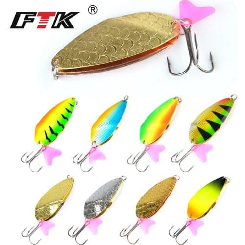 25-35G Gold Metal Spinner Spoon Bait Fishing Lure Double Wobblers For Trolling Hard Baits Trout Fishing Jig Metal Spoon Lure
