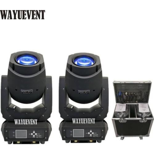 2pcs / lot LED 200w Moving Head Beam Spot Wash Stage Light LED Lyre Road case package Party Light DJ stage light