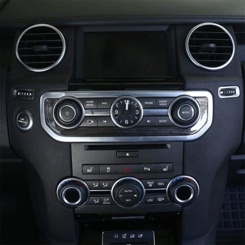 For Land Rover Discovery 4 2010-2016 Time-table Decoration Frame Sequins Trim Silver ABS