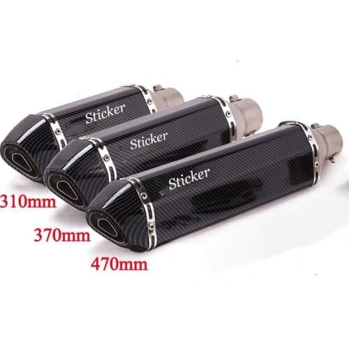Motorcross Motorcycle Exhaust Muffler Tips 310mm/370mm/470mm Stainless Steel Motorbike Muffler Tail Pipe Slip On Modified