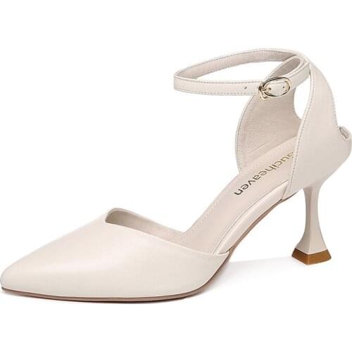 Baotou Stiletto Sandals, Flat Buckle Solid Color Shoes For Women, WomenS Platform Shoes