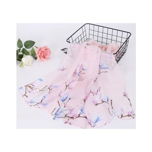 Spring and summer women scarf chiffon pashmina shawl printed cape silk chiffon Polyester tippet muffler 160*50cm
