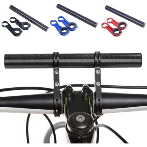 Bicycle Handlebar Extender Alloy Carbon Fiber Extended Bracket Flashlight Holder Handle Bar Front Light Bracket MTB Bike Support