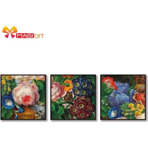 Cross stitch kits Embroidery needlework sets 11CT water soluble canvas patterns 14CT Flowers that attract ants -NCMF324