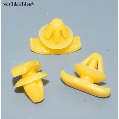 Worldgolden 100pcs plastic clip Door Seal Strip Retaining Clip for VW 1Z0837732A
