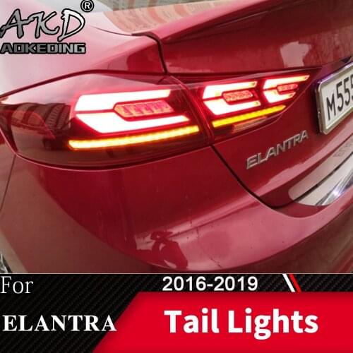 For Car hyundai Elantra Tail Lamp 2016-2020 LED Fog Lights Day Running Light DRL Tuning Car Accessories Elantra Tail Lights