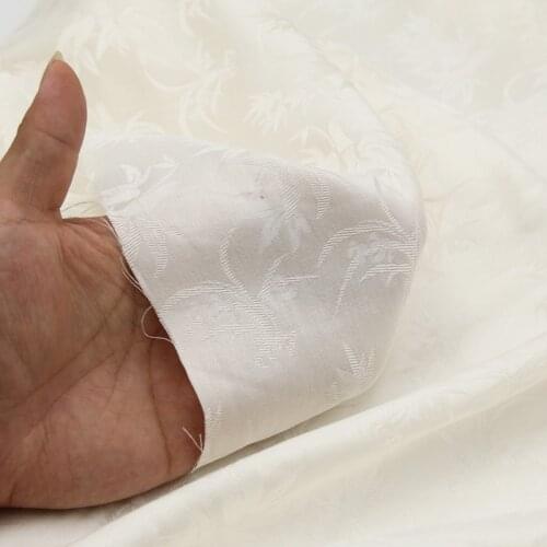 Jacquard design light beige similar to white silk cotton fabric thick 135cm width,SCT703