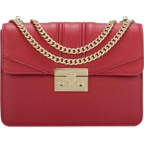 Ladies bag 2020 new fashion solid color female bag female bag shoulder messenger bag chain small square bag