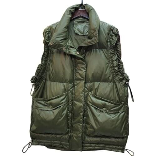 Women Winter Stand Collar Warm Jacket Windproof Padded Waistcoat Sleeveless autumn 90% Duck Down Vest Ultra Light Down Coat
