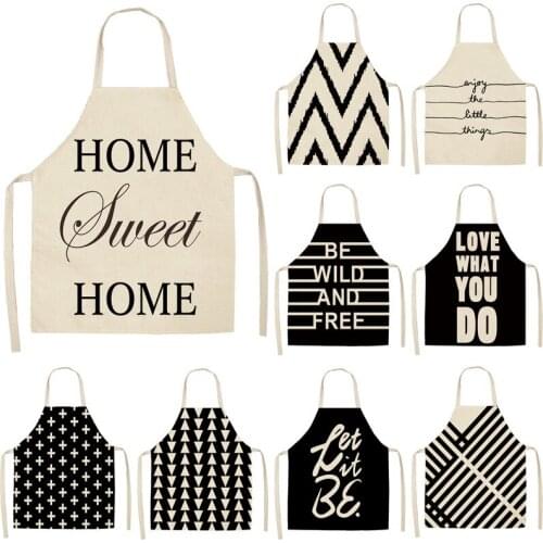Black and white geometric stripes Women kitchen apron cooking accessories kitchen accessories baking accessories Child apron