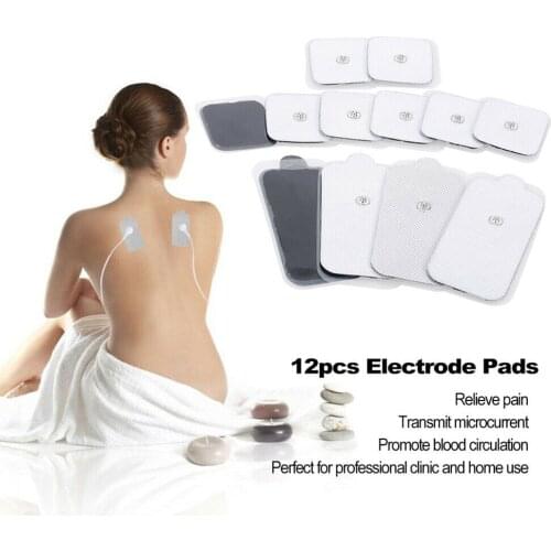 12pcs Portable Shoulder Cervical Spine Massager Self Adhesive Replacement Electrode Pads Muscle Stimulator Massage Sticker