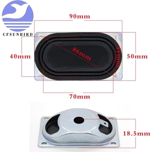 2pcs 90x50mm runway bass vibrating membrane passive plate reinforced rubber membrane for bass low frequency membrane radiator