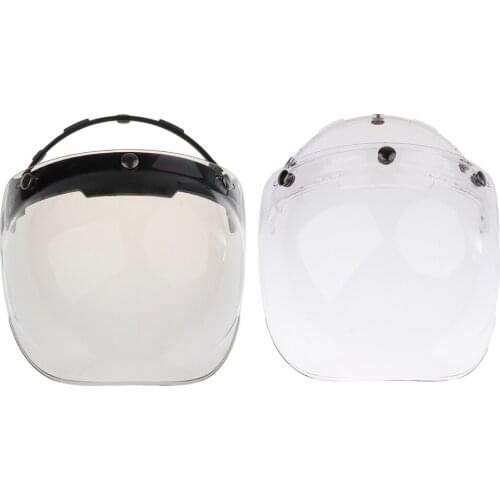 2 Colors 3 Snap Bubble Replacement Motorcycle Helmet Shield Flip Up Base