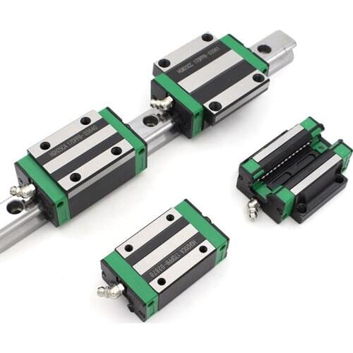 4 Pcs HGH15CA /HGW15CC /HGH20CA/HGW20CC Linear Block Bearing For Rails CNC Black green / Red green