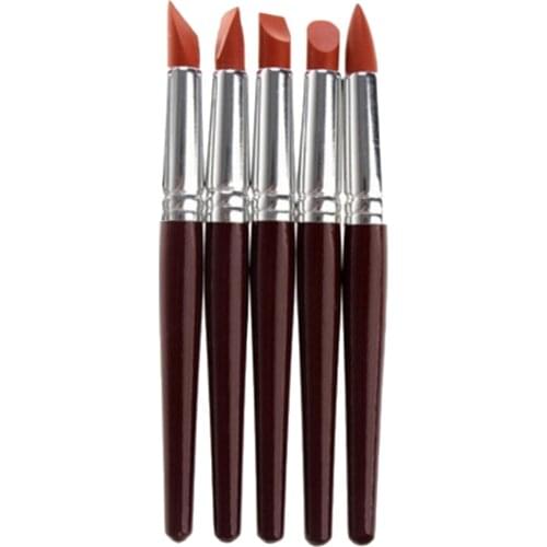 5x Silicone Rubber Clay Sculpture Tools Silicon Color Shapers Painting