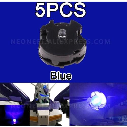 5PCS Blue Gundam Model LED Lights Unit High Quality Version Assembled 1/100 MG Gundam Model Robot
