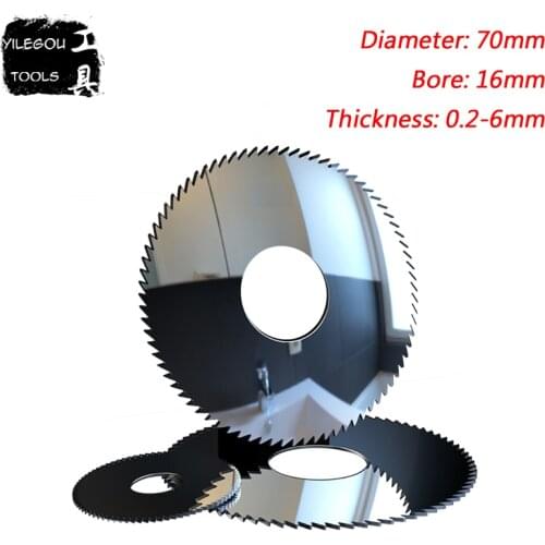 70mm Solid Tungsten Circular Saw Blades, 70x16mm Alloy Tungsten Steel Milling Cutter Cutting Stainless Steel, Thickness 0.2-6mm